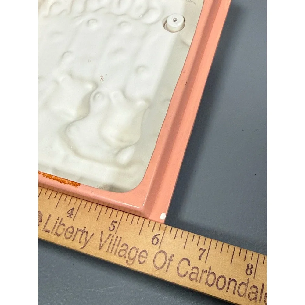 Vintage 1987 Scioto Ceramic Pig Wall Plaque I Love Country Farmhouse Decor Pink